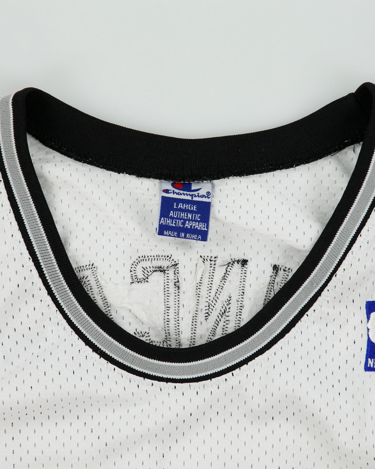 Vintage 1998-00 Champion San Antonio Spurs Tim Duncan #21 NBA Stitched Home Basketball Jersey - L