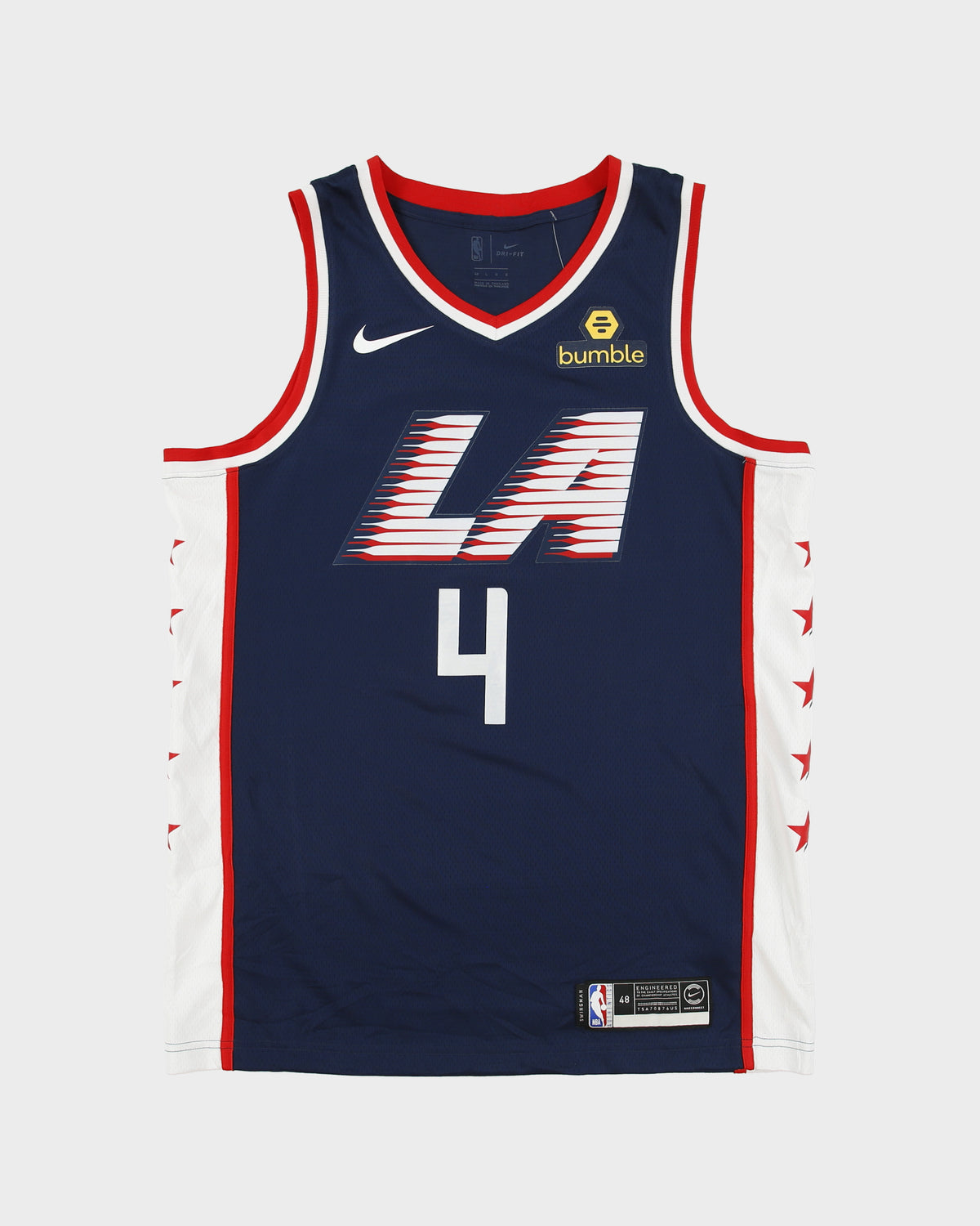 2019-19 Nike City Edition Los Angeles Clippers 35th Anniversary Miloš Teodosić #4 Dri-Fit NBA Swingman Basketball Jersey - L