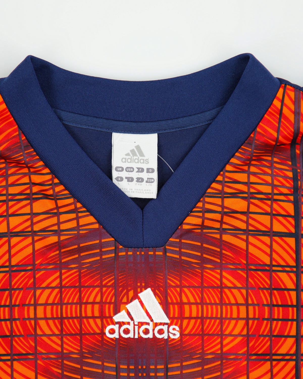 Vintage '03 Y2K Adidas Climalite Patterned Long Sleeve Padded Goalkeeper Shirt - L