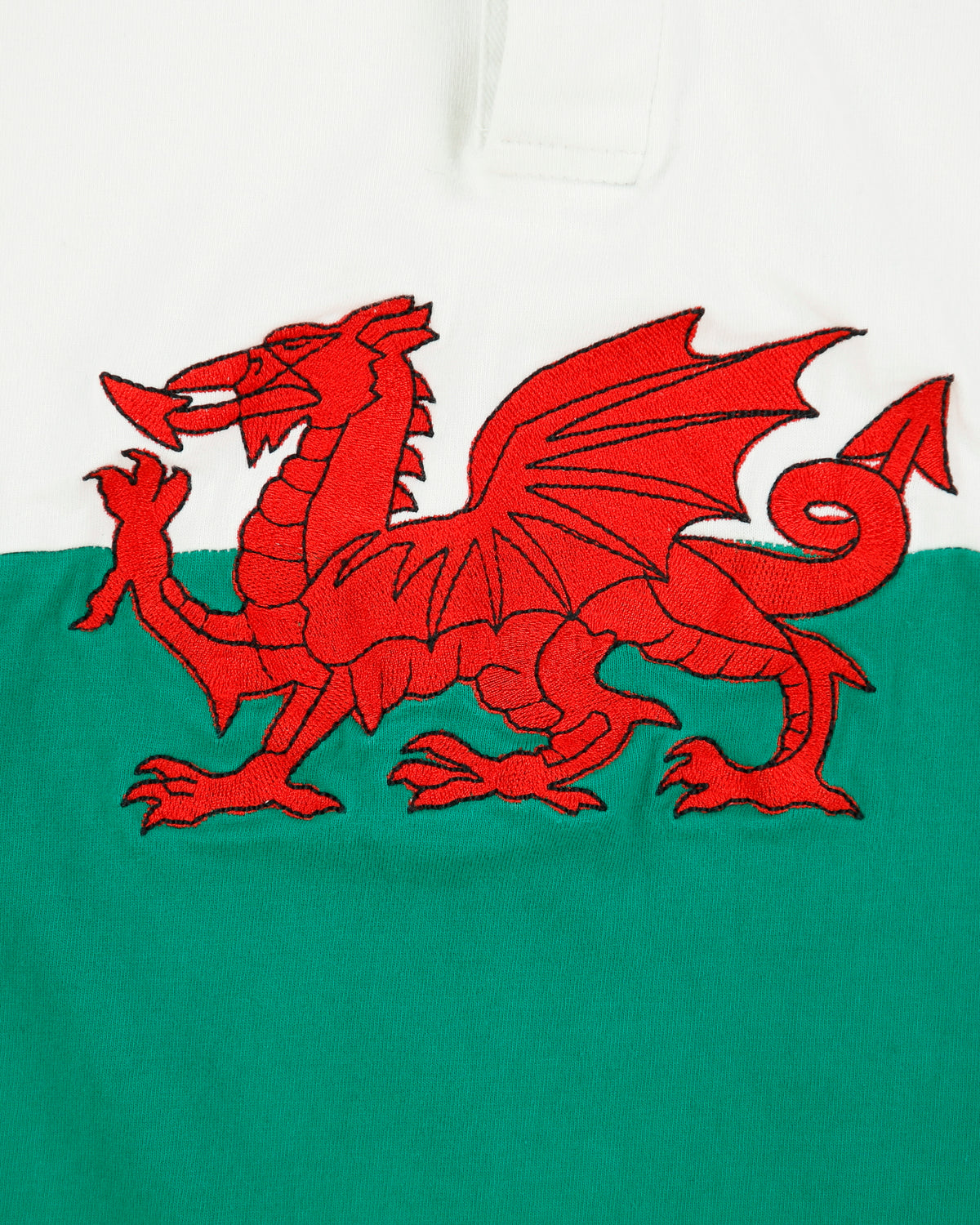 Vintage Y2K 00s Rugby Nations Wales Embroidered Long Sleeve Rugby Shirt - XS