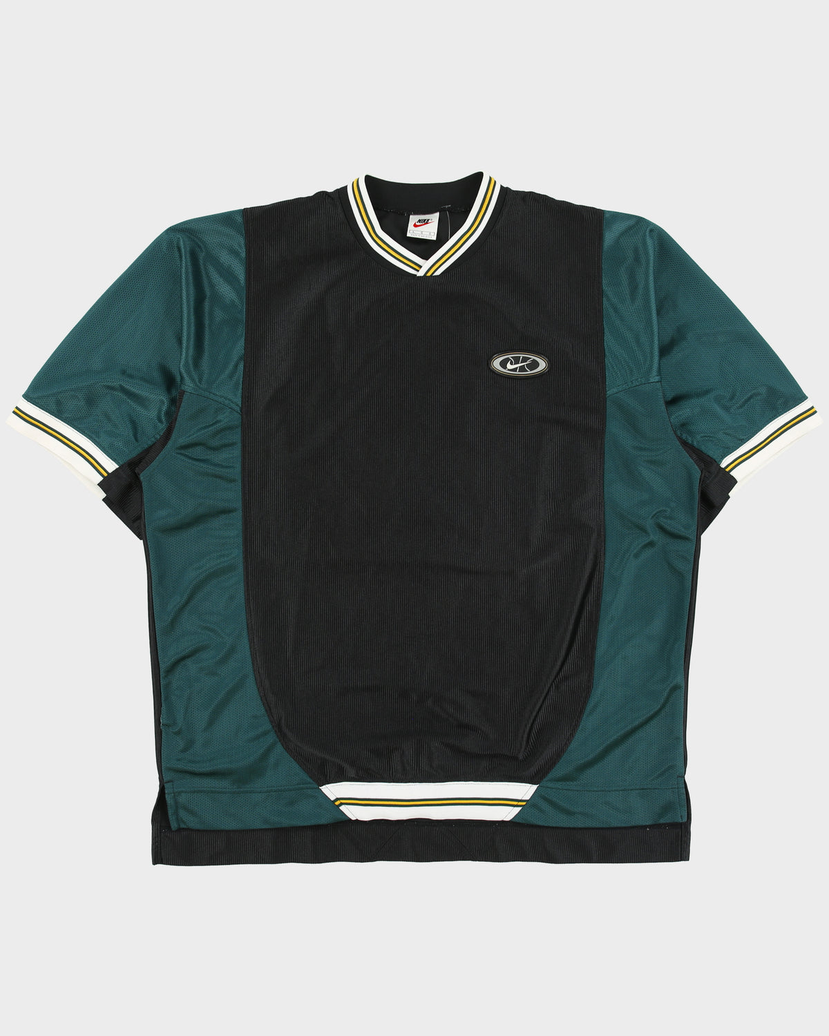 Vintage 1997 Nike Heavyweight Rib Short Sleeve Warm-Up Basketball Jersey - L