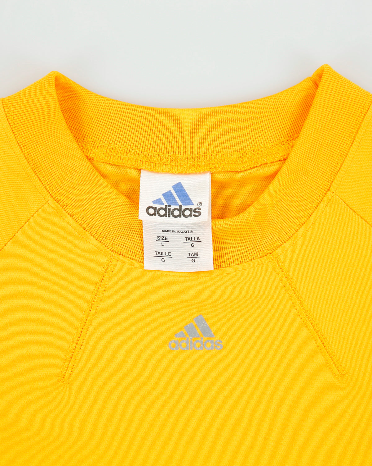 Vintage 2001 Y2K Adidas Climalite Soft Shell 3M Logo Crewneck Active T-Shirt - L