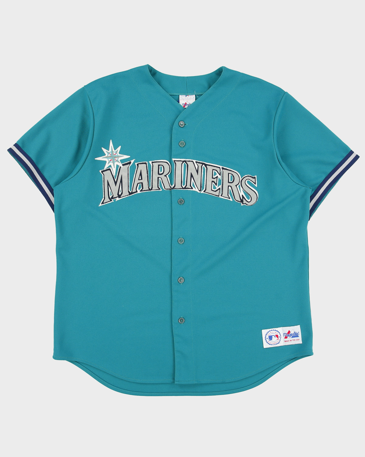 Vintage 1998 Majestic Seattle Mariners Ken Griffey Jr #24 MLB Stitched Made In USA Aqua Alternate Jersey - XL