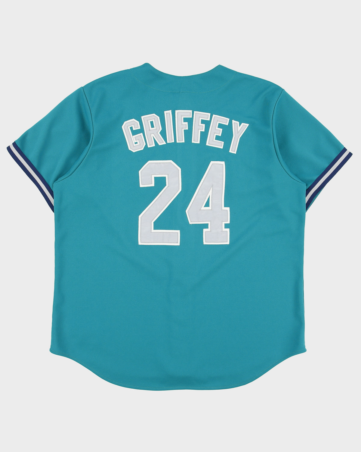 Vintage 1998 Majestic Seattle Mariners Ken Griffey Jr #24 MLB Stitched Made In USA Aqua Alternate Jersey - XL
