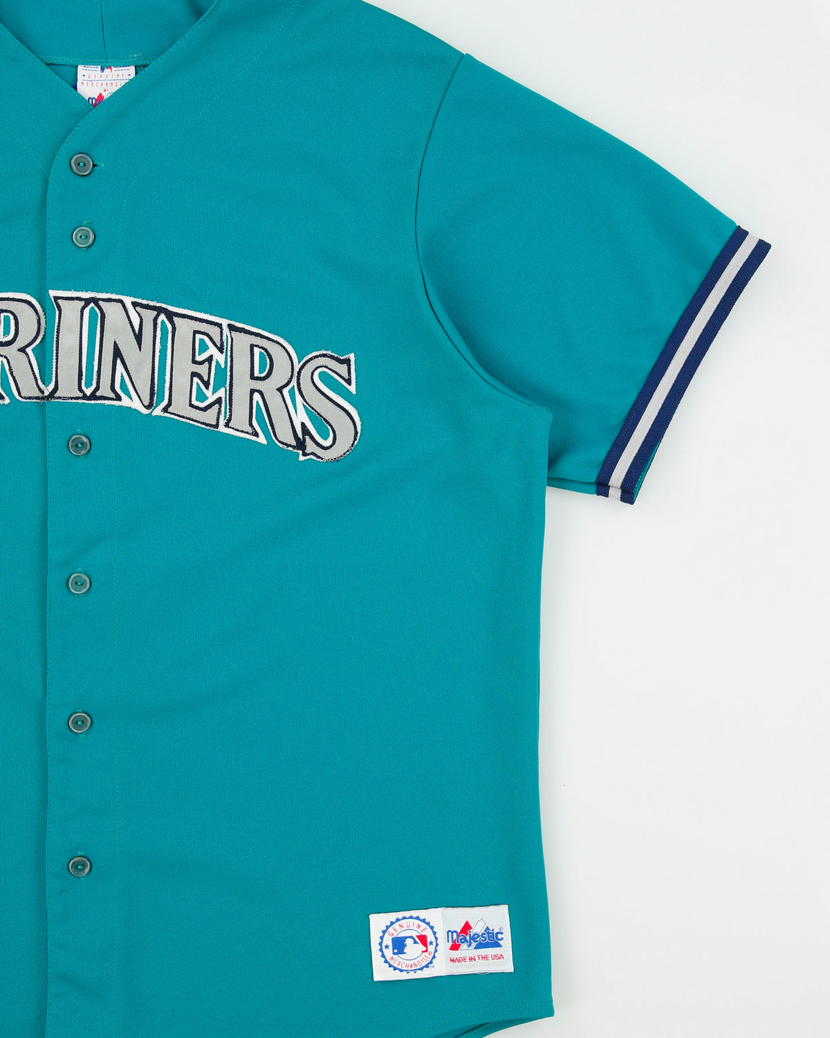 Vintage 1998 Majestic Seattle Mariners Ken Griffey Jr #24 MLB Stitched Made In USA Aqua Alternate Jersey - XL