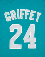 Vintage 1998 Majestic Seattle Mariners Ken Griffey Jr #24 MLB Stitched Made In USA Aqua Alternate Jersey - XL