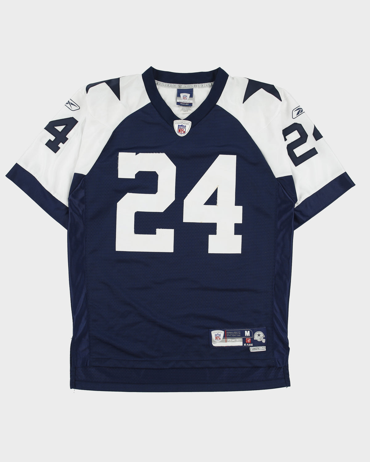 Vintage 2008-09 Reebok Dallas Cowboys Dominique Barber #24 NFL Equipment Stitched Throwback Home Jersey - M