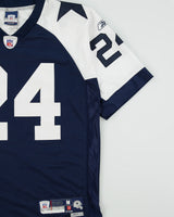 Vintage 2008-09 Reebok Dallas Cowboys Dominique Barber #24 NFL Equipment Stitched Throwback Home Jersey - M