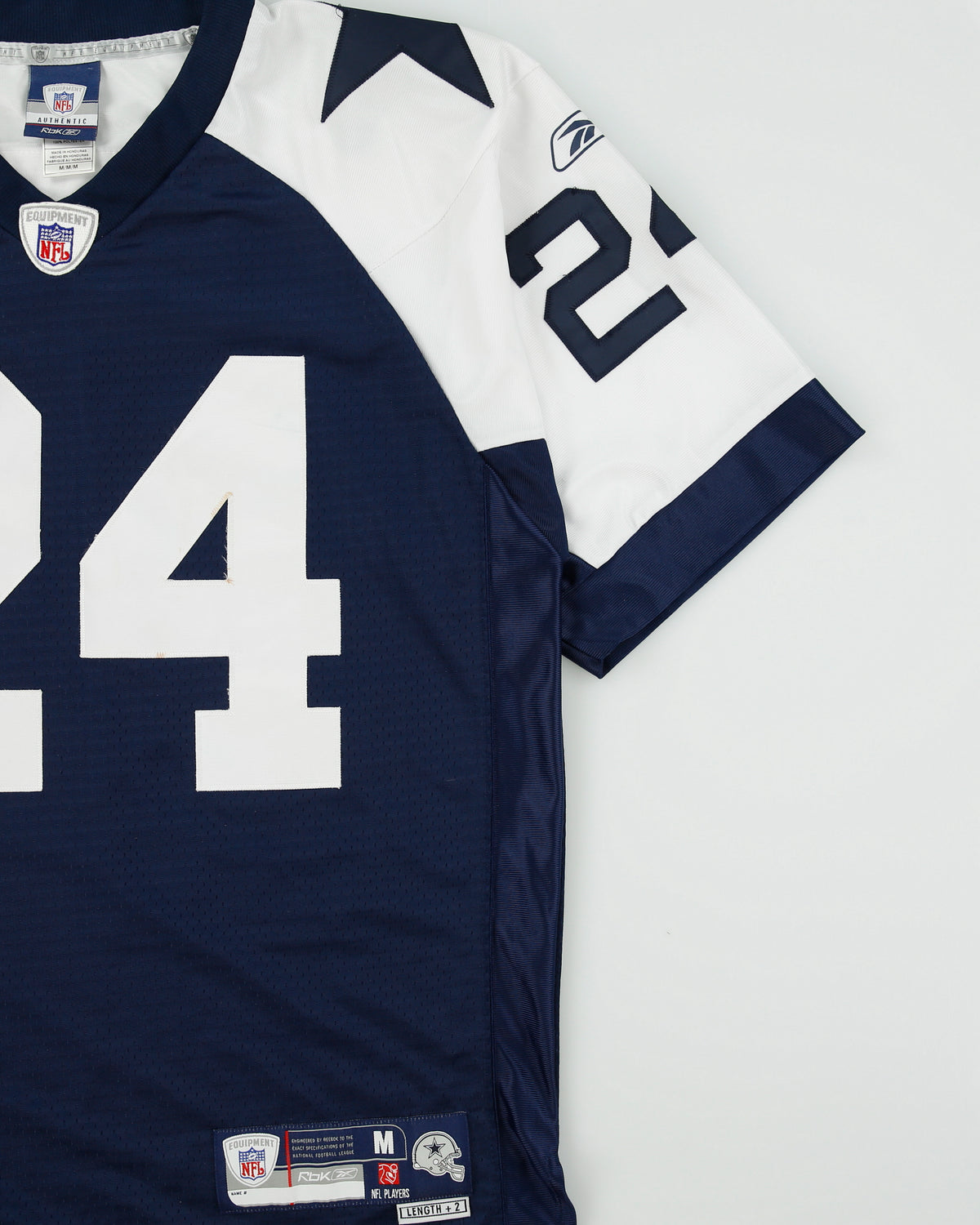 Vintage 2008-09 Reebok Dallas Cowboys Dominique Barber #24 NFL Equipment Stitched Throwback Home Jersey - M