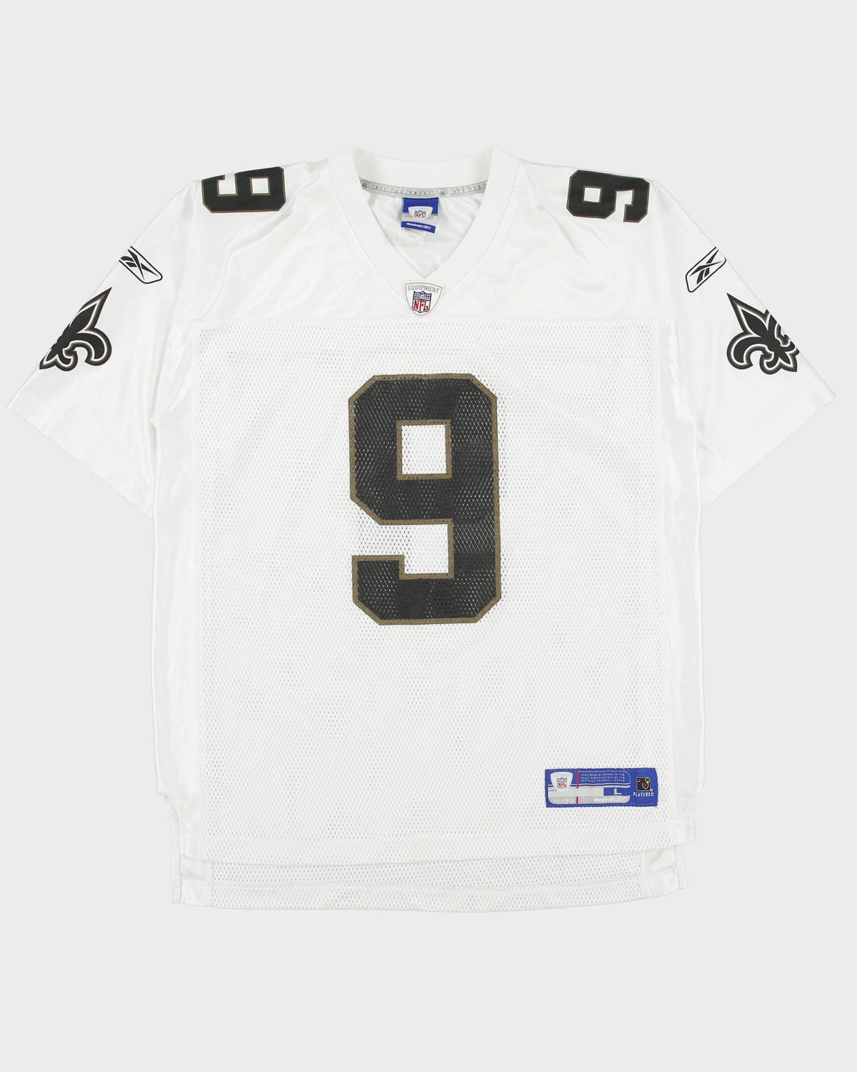 Vintage 2006-08 Reebok New Orleans Saints Drew Brees #9 NFL Equipment Home Jersey - L