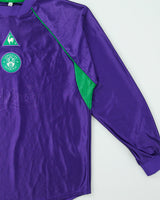 Vintage 2001-02 Le Coq Sportif Hibernian Edinburgh FC Long Sleeve Away Football Shirt - L