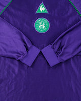 Vintage 2001-02 Le Coq Sportif Hibernian Edinburgh FC Long Sleeve Away Football Shirt - L