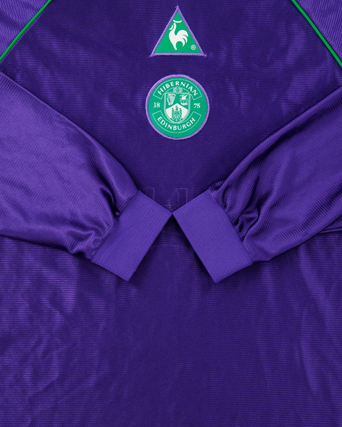 Vintage 2001-02 Le Coq Sportif Hibernian Edinburgh FC Long Sleeve Away Football Shirt - L