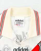 Vintage 1996-98 Adidas River Plate CF Quilmes Long Sleeve Home Football Shirt - L