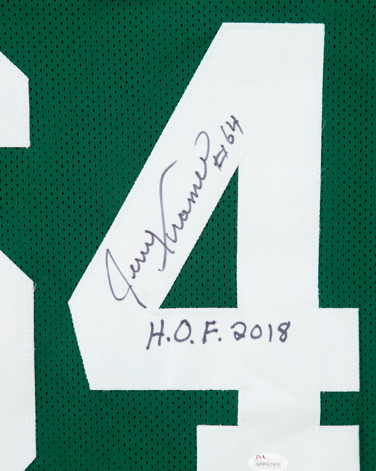 H.O.F 2018 Jerry Kramer #64 Autographed/Signed Green Bay Packers Throwback NFL Stitched Home Jersey - XL