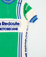 Vintage 1970s Santini La Redoute Motobecane Wool Knit Made In Italy 1/4 Zip Cycling Shirt - M