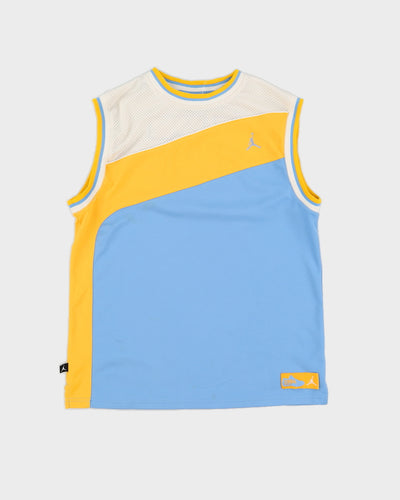 Yellow and Blue Jordan Basketball Top - L