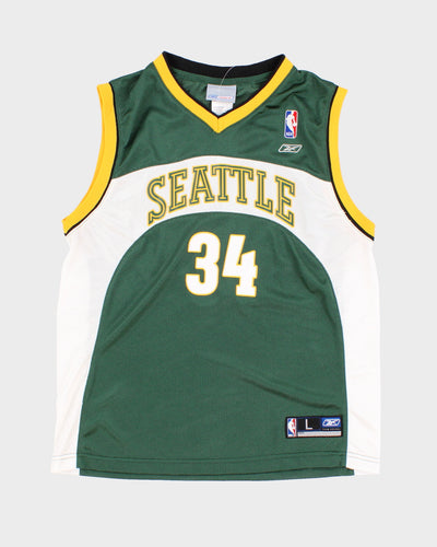 00s Seattle Supersonics Ray Allen #34 NBA Basketball Jersey - Youth L