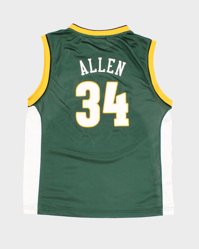 00s Seattle Supersonics Ray Allen #34 NBA Basketball Jersey - Youth L