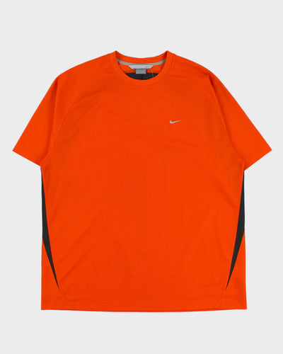 00s Orange Nike Football Shirt - XL