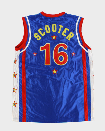 Vintage 90s Harlem Globetrotters #16 Scooter Basketball Jersey - L