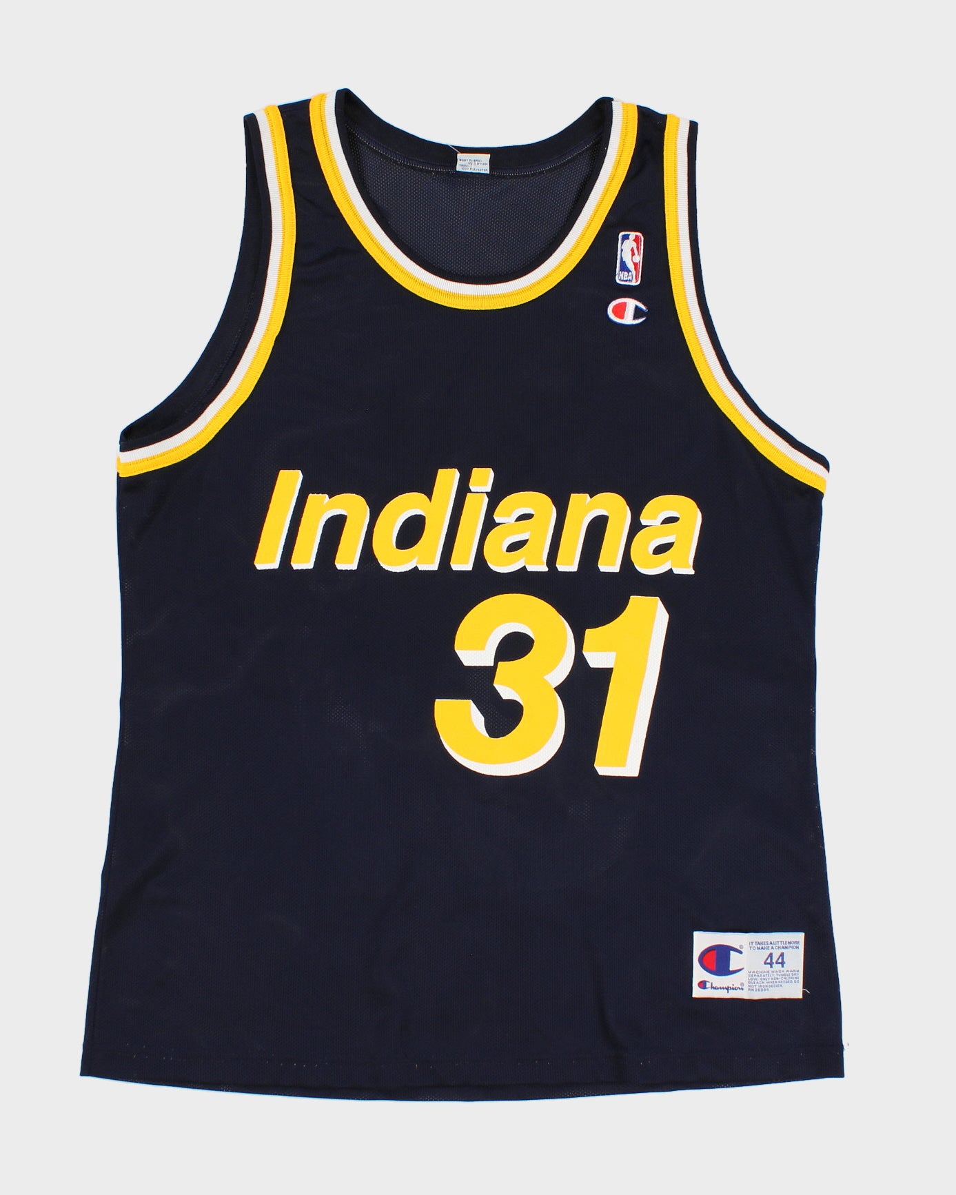 Vintage 90s Champion NBA x Indiana Pacers Reggie Miller #31 Basketball Jersey - L