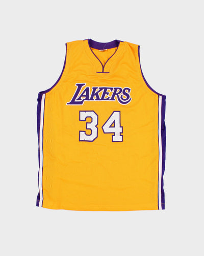 NBA x Los Angeles Lakers Autographed Shaquille O'Neal #34 Basketball Jersey - XL