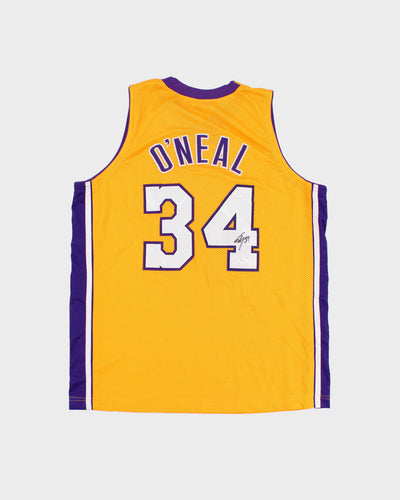 NBA x Los Angeles Lakers Autographed Shaquille O'Neal #34 Basketball Jersey - XL