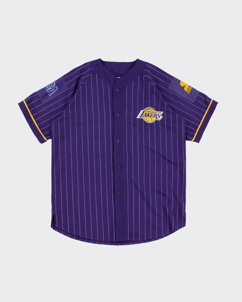NBA x Los Angeles Lakers Starter Pinstripe Baseball Jersey - L – Rokit