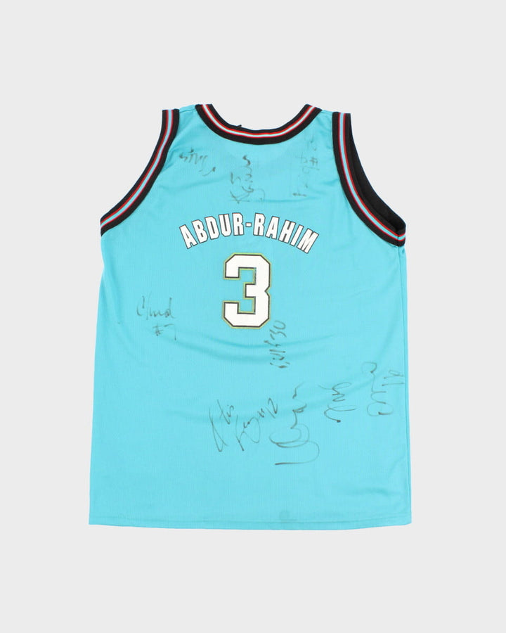 NBA x Vancouver Grizzlies #3 Shareef Abdur-Rahim Signed Champion Basketball Jersey - XS