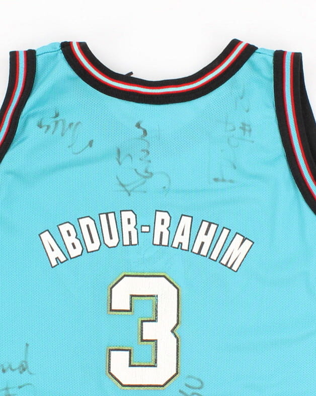NBA x Vancouver Grizzlies #3 Shareef Abdur-Rahim Signed Champion Basketball Jersey - XS