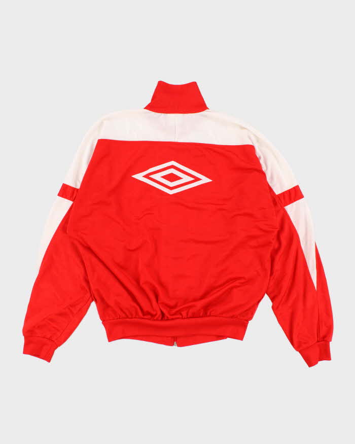 90's Vintage Men's Red Umbro Zip-up Track Jacket - M – Rokit