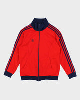 90's Vintage Men's Red Adidas Track Jacket - M