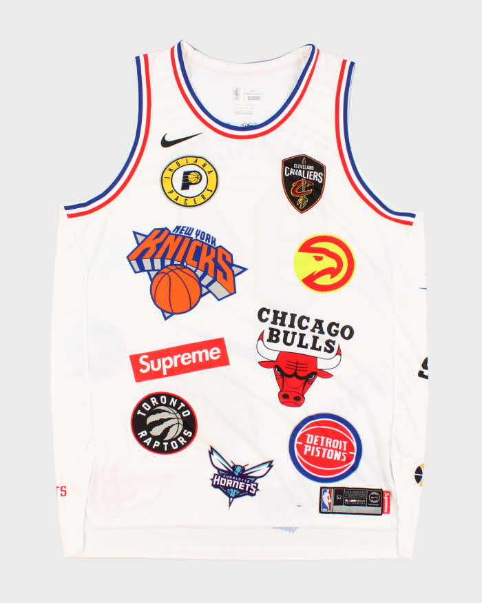 Men's White NBA Nike x Supreme Jersey - XL