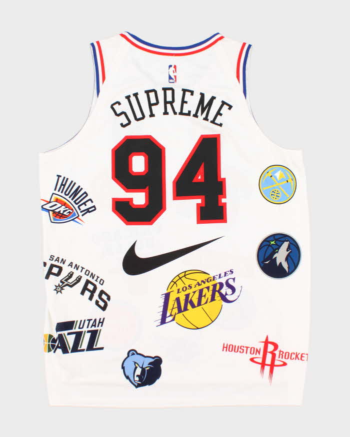 Men's White NBA Nike x Supreme Jersey - XL