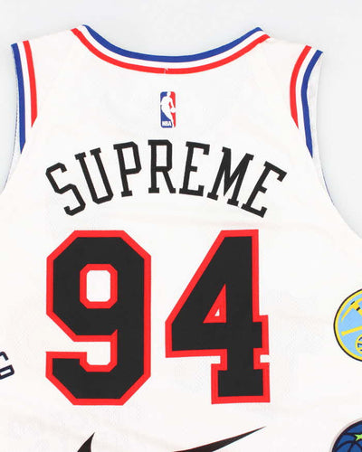 Men's White NBA Nike x Supreme Jersey - XL