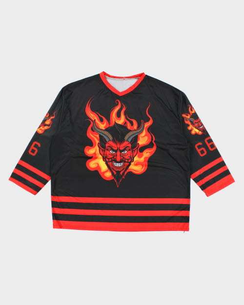 Vintage 2000's Satan Graphic Longsleeve Jersey - XXL