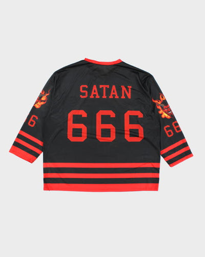 Vintage 2000's Satan Graphic Longsleeve Jersey - XXL
