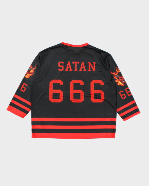 Vintage 2000's Satan Graphic Longsleeve Jersey - XXL