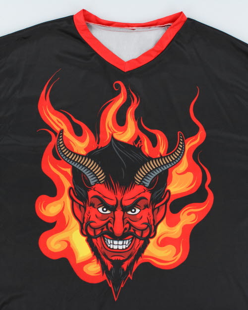 Vintage 2000's Satan Graphic Longsleeve Jersey - XXL