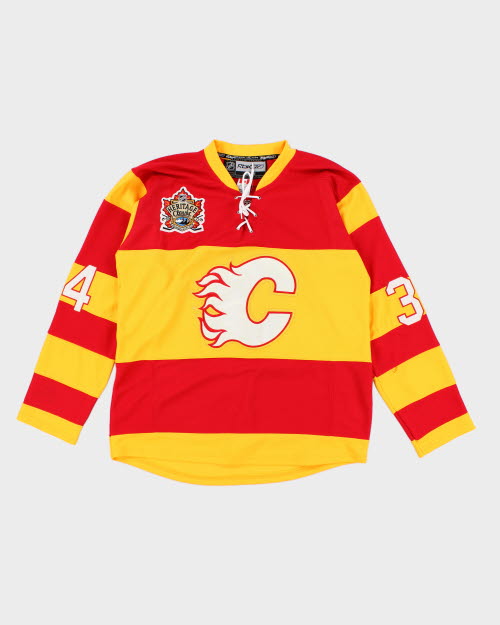 Vintage 90's Calgary Flames NHL Oversized Hockey Jersey - L