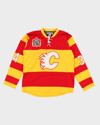 Vintage 90's Calgary Flames NHL Oversized Hockey Jersey - L