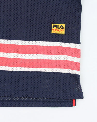 Vintage 90's Fila Embroidered Hockey Style Jersey - L