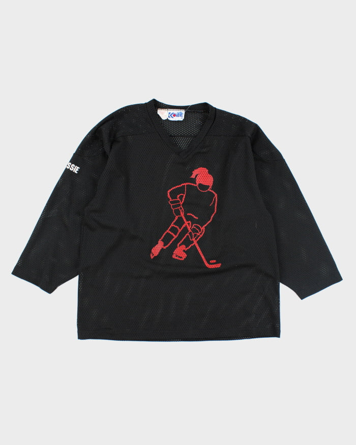 Vintage 90's Hockey Player Graphic Sports Jersey - L