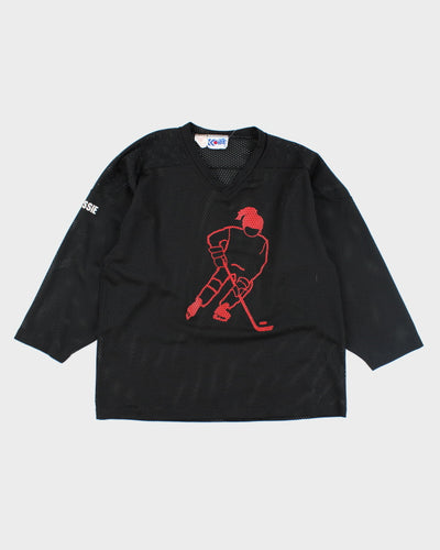 Vintage 90's Hockey Player Graphic Sports Jersey - L