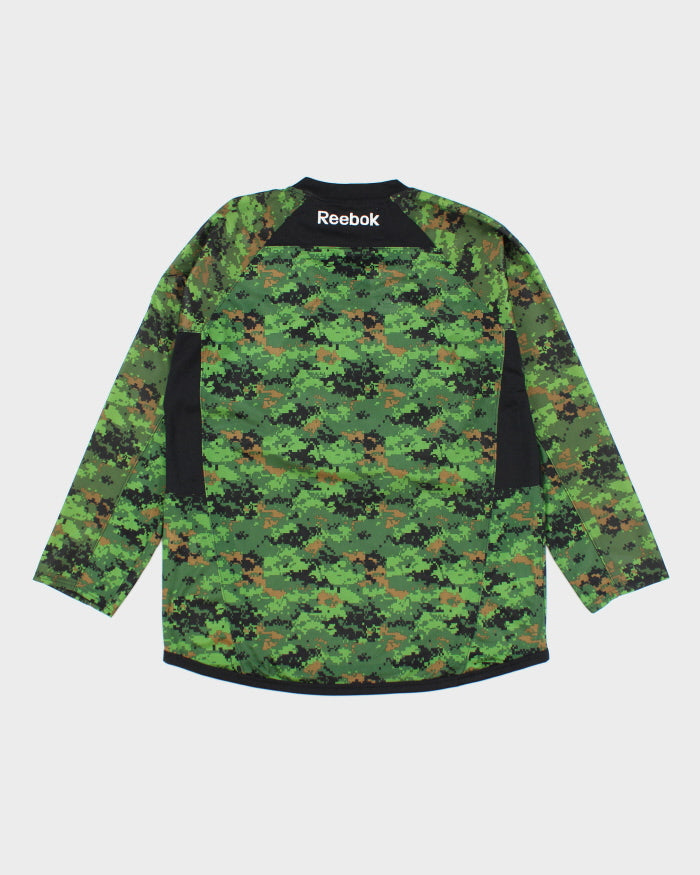 Vintage Calgary Flames Camouflage Hockey Sports Jersey - L