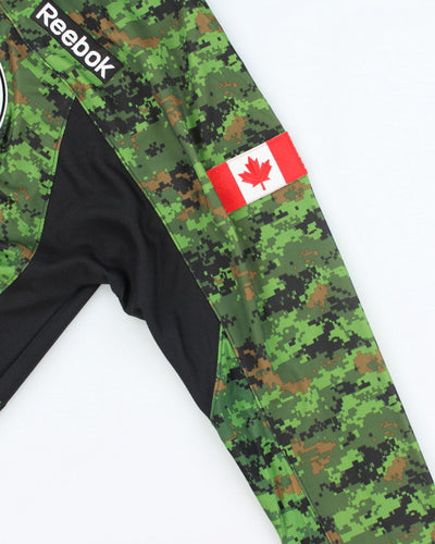 Vintage Calgary Flames Camouflage Hockey Sports Jersey - L