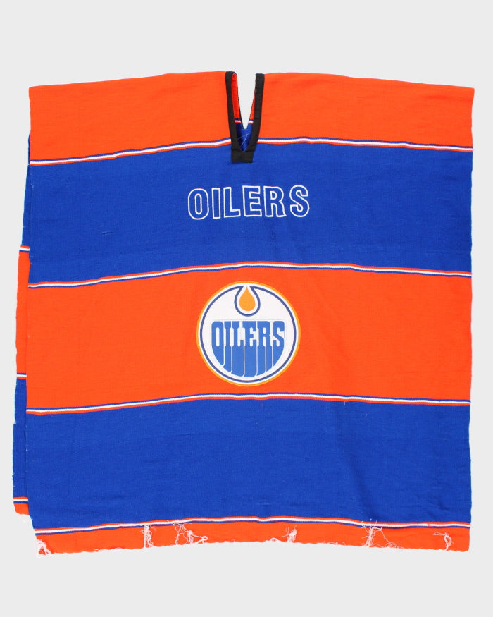Vintage 90's Edmonton Oilers NHL Sleeveless Poncho - OS
