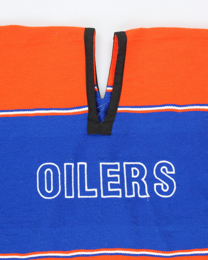 Vintage 90's Edmonton Oilers NHL Sleeveless Poncho - OS