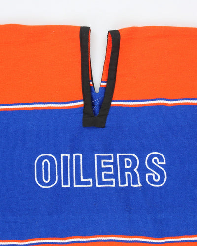 Vintage 90's Edmonton Oilers NHL Sleeveless Poncho - OS